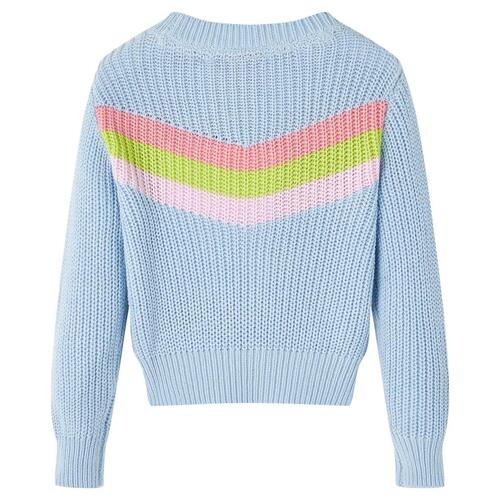Sweater til børn str. 104 strikket blå