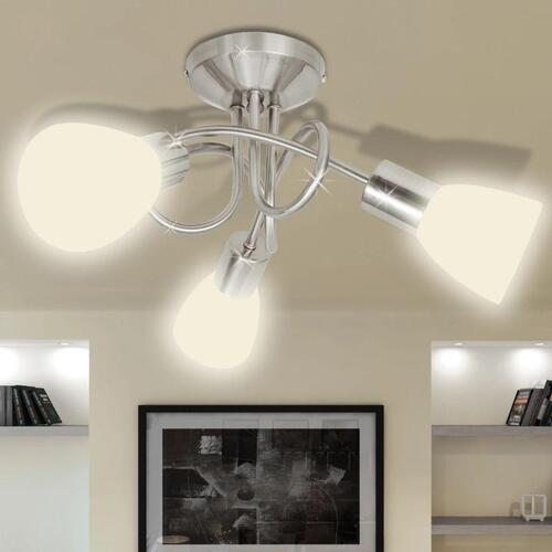 Loftslampe m. glasskærme 3 E14 pærer