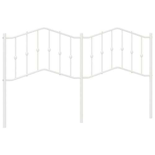 Sengegavl 160 cm metal hvid