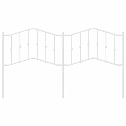Sengegavl 160 cm metal hvid