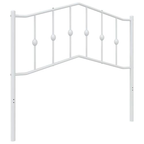 Sengegavl 100 cm metal hvid