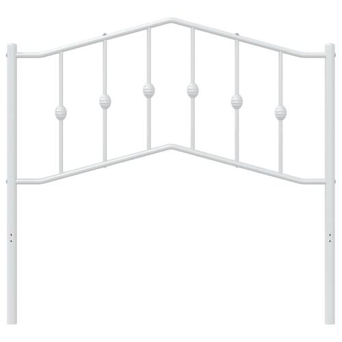 Sengegavl 100 cm metal hvid