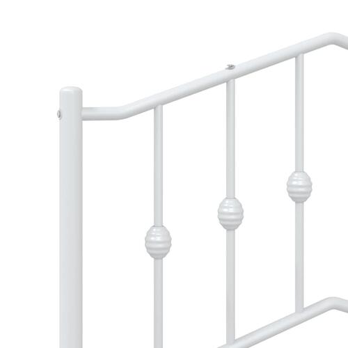 Sengegavl 100 cm metal hvid