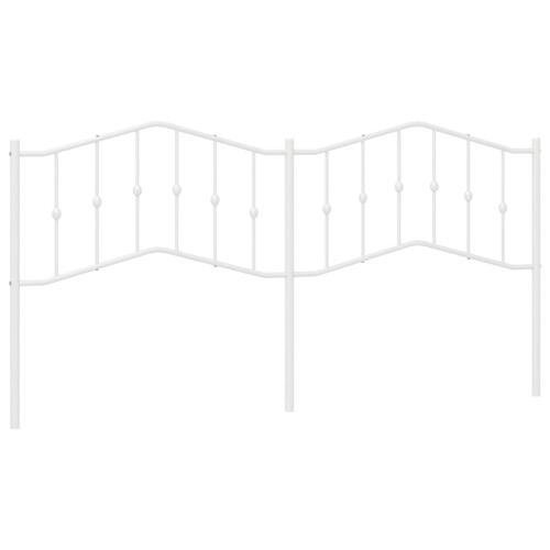 Sengegavl 193 cm metal hvid