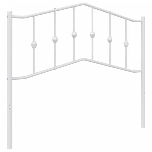 Sengegavl 107 cm metal hvid