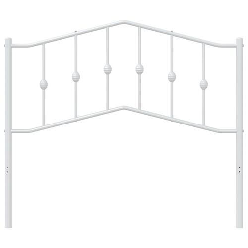 Sengegavl 107 cm metal hvid