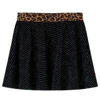 Nederdel til børn str. 128 leopardmønster sort