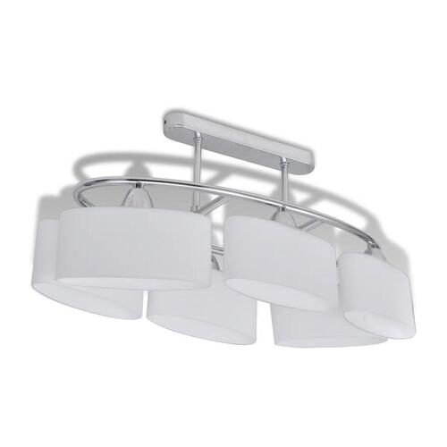 Loftslampe ellipseformede glasskærme 6 E14-pærer