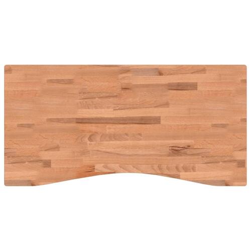 Skrivebordsplade 100x(45-50)x4 cm massivt bøgetræ