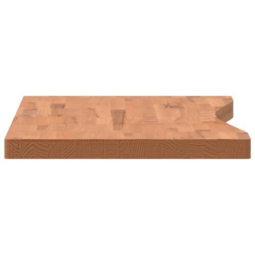 Skrivebordsplade 100x(45-50)x4 cm massivt bøgetræ