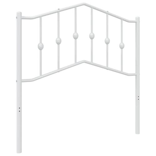 Sengegavl 90 cm metal hvid