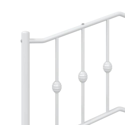 Sengegavl 90 cm metal hvid