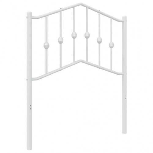 Sengegavl i metal 75 cm - hvid, klassisk design
