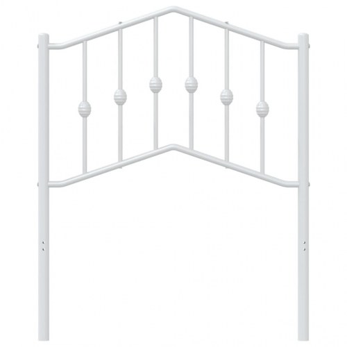 Sengegavl i metal 75 cm - hvid, klassisk design