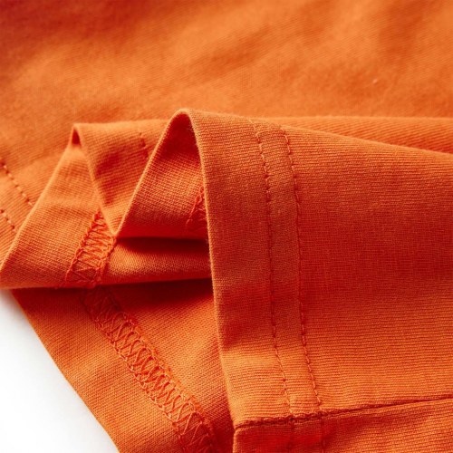 Langærmet T-shirt til børn str. 92 - mørk orange