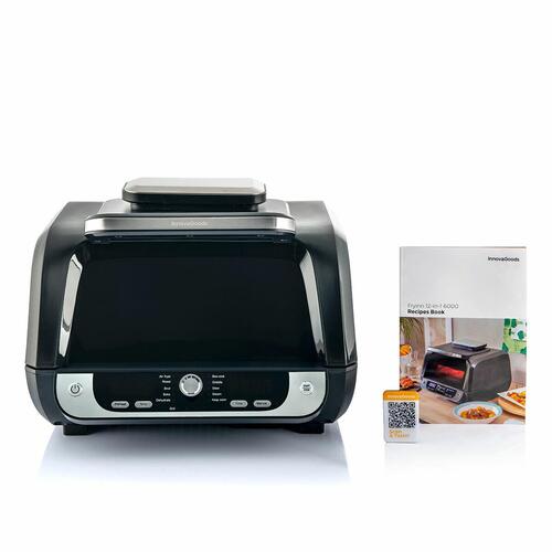 Airfryer med grill, tilbehør og opskriftsbog Fryinn 12-in-1 6000 Sort Stål 3400 W 6 L