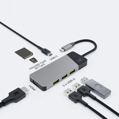 Docking-station Green Cell HUBGC01 Sølvfarvet