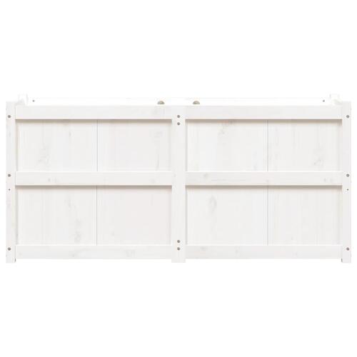 Plantekasse 150x50x70 cm massivt fyrretræ hvid