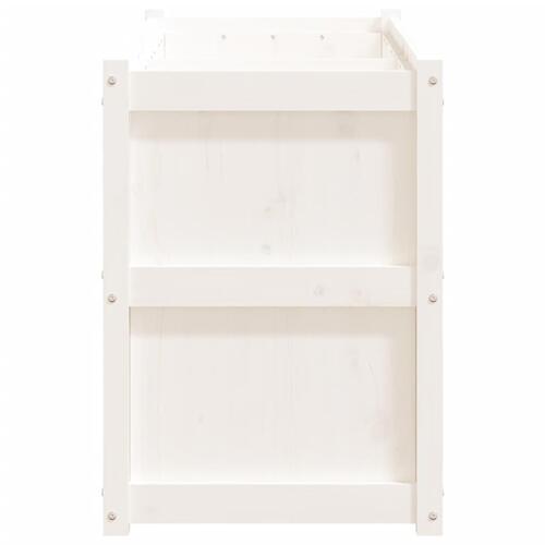 Plantekasse 150x50x70 cm massivt fyrretræ hvid