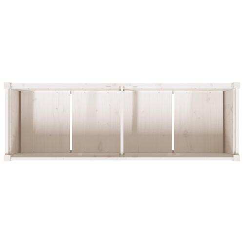 Plantekasse 150x50x70 cm massivt fyrretræ hvid
