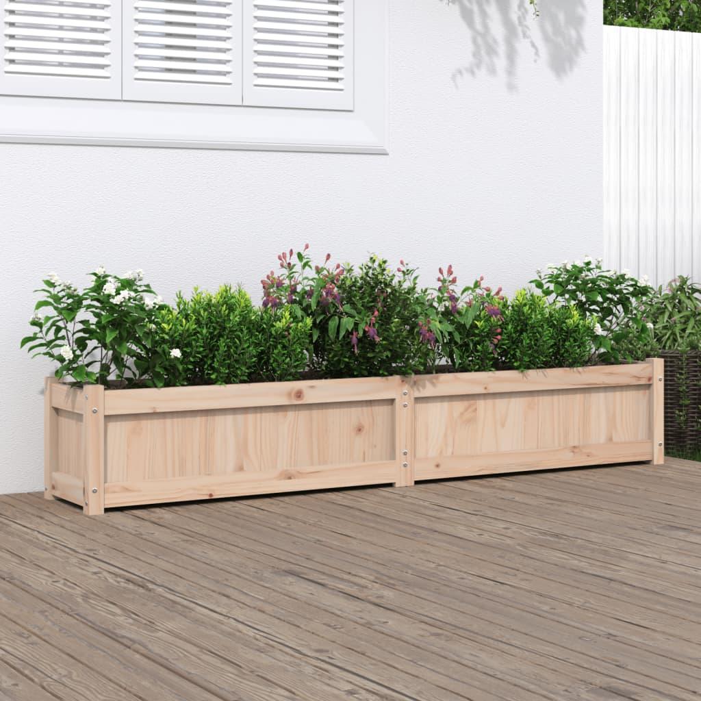 Plantekasse 180x31x31 cm massivt fyrretræ