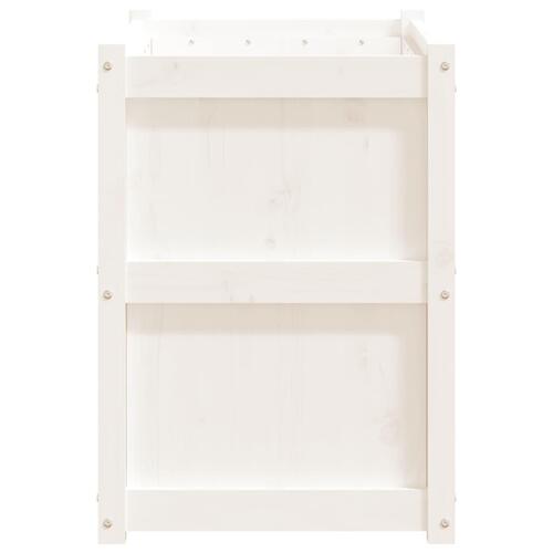 Plantekasse 90x50x70 cm massivt fyrretræ hvid