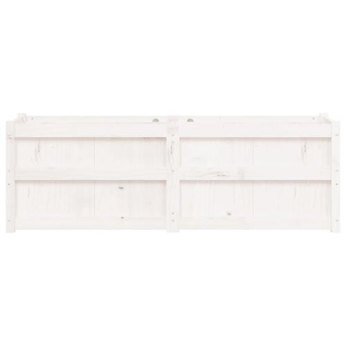 Plantekasse 150x50x50 cm massivt fyrretræ hvid