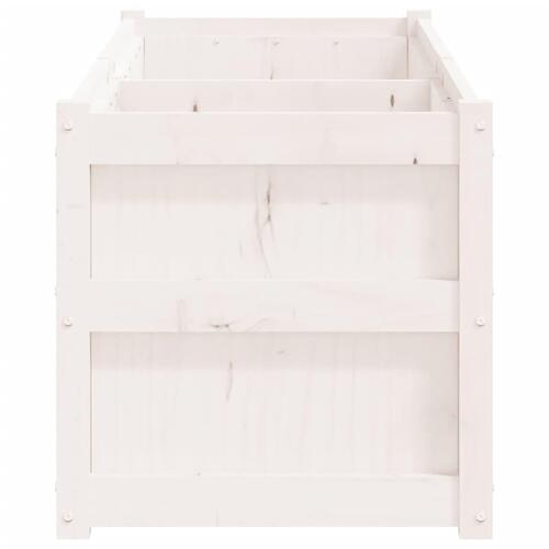 Plantekasse 150x50x50 cm massivt fyrretræ hvid