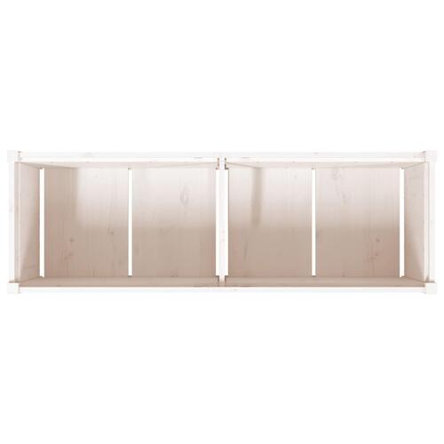 Plantekasse 150x50x50 cm massivt fyrretræ hvid