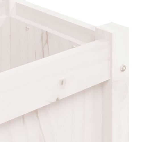 Plantekasse 150x31x31 cm massivt fyrretræ hvid