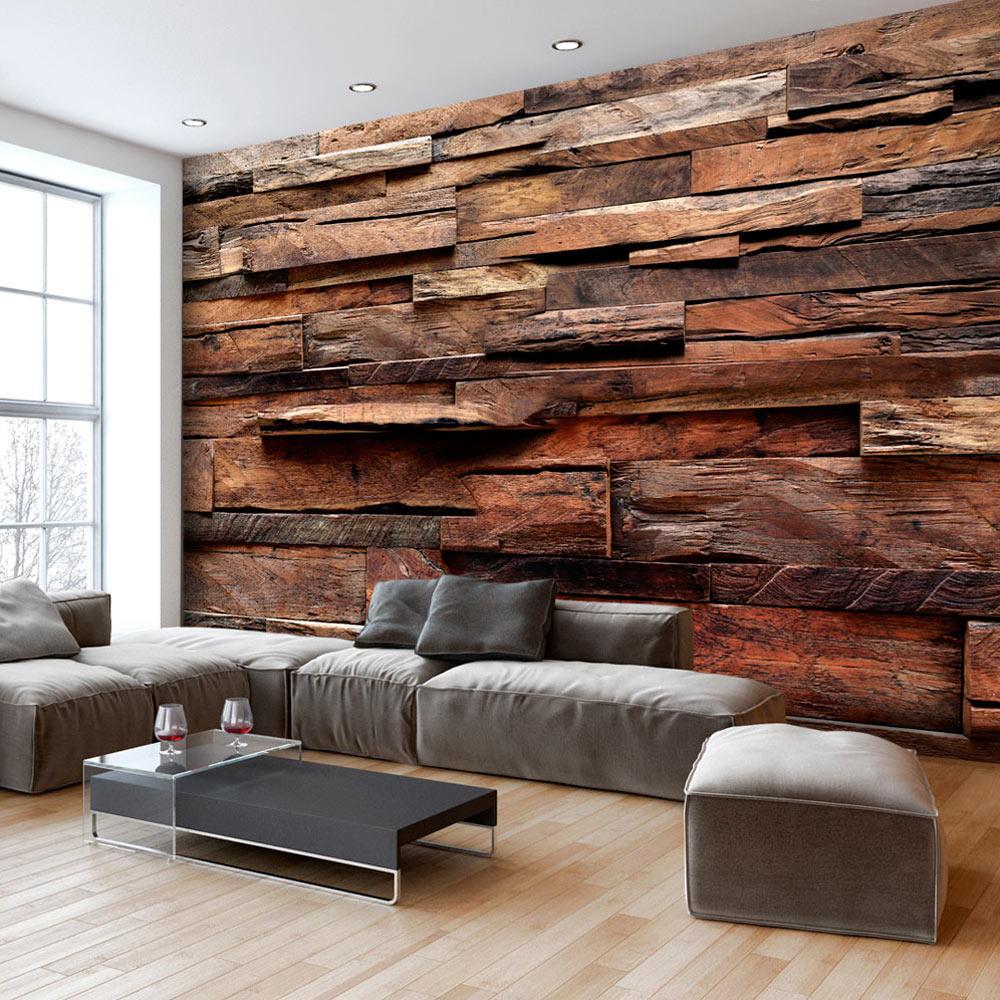 Fototapet - Rustic Style: Forest Cottage - 441 x 315 cm - Selvklæbende