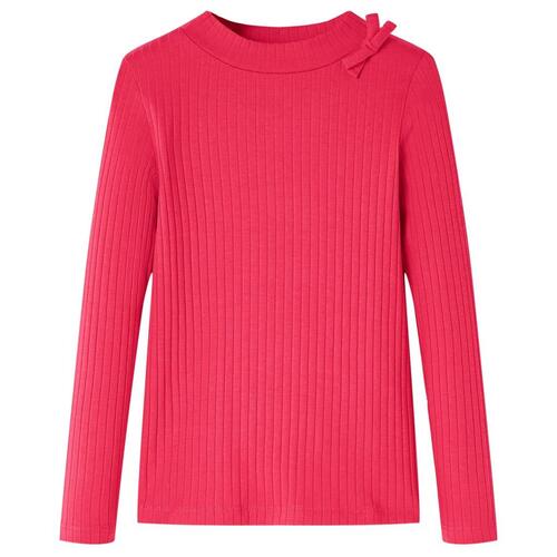 Langærmet T-shirt til børn str. 92 pink