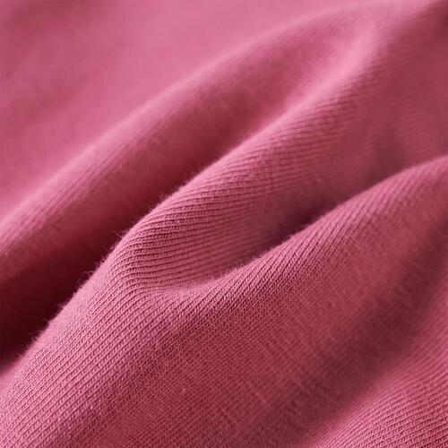 Langærmet T-shirt til børn str. 116 pink