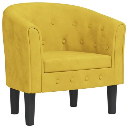 Lænestol velour gul