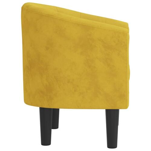 Lænestol velour gul