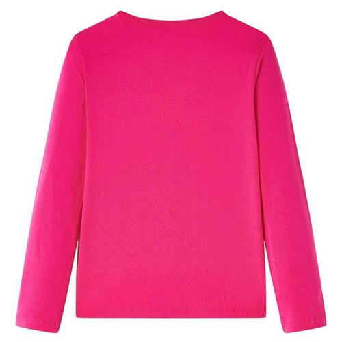 Langærmet T-shirt til børn str. 92 pink