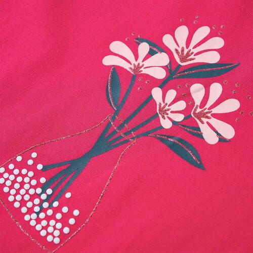 Langærmet T-shirt til børn str. 92 pink