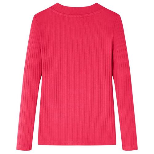 Langærmet T-shirt til børn str. 128 pink