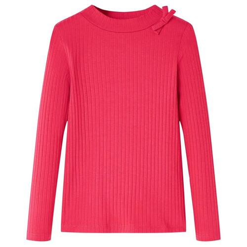 Langærmet T-shirt til børn str. 104 pink