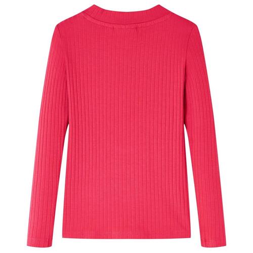 Langærmet T-shirt til børn str. 104 pink