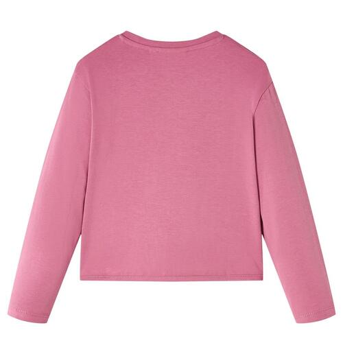 Langærmet T-shirt til børn str. 128 cm pink