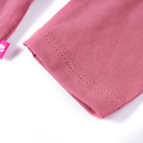 Langærmet T-shirt til børn str. 128 cm pink