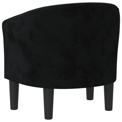 Lænestol velour sort