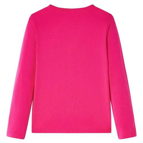 Langærmet T-shirt til børn str. 128 pink