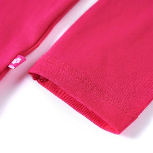 Langærmet T-shirt til børn str. 128 pink