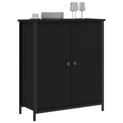 Skab 70x30x80 cm konstrueret træ sort