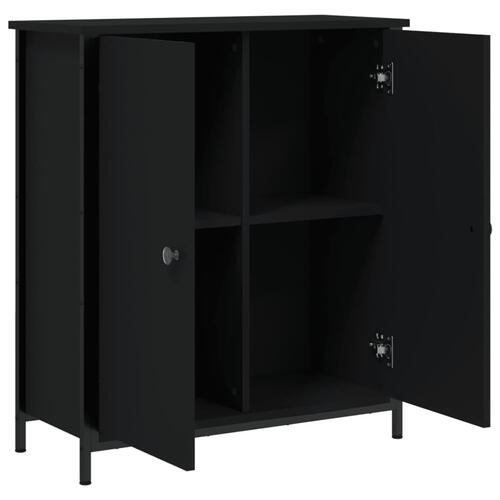 Skab 70x30x80 cm konstrueret træ sort
