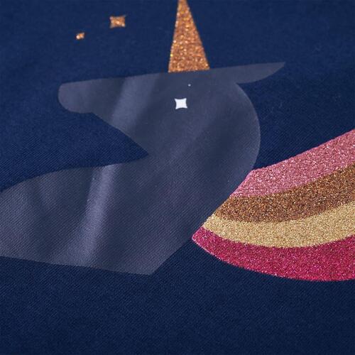 Langærmet T-shirt til børn str. 92 marineblå
