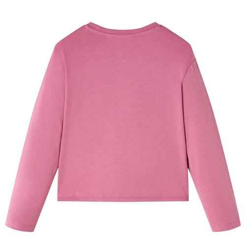 Langærmet T-shirt til børn str. 140 cm pink