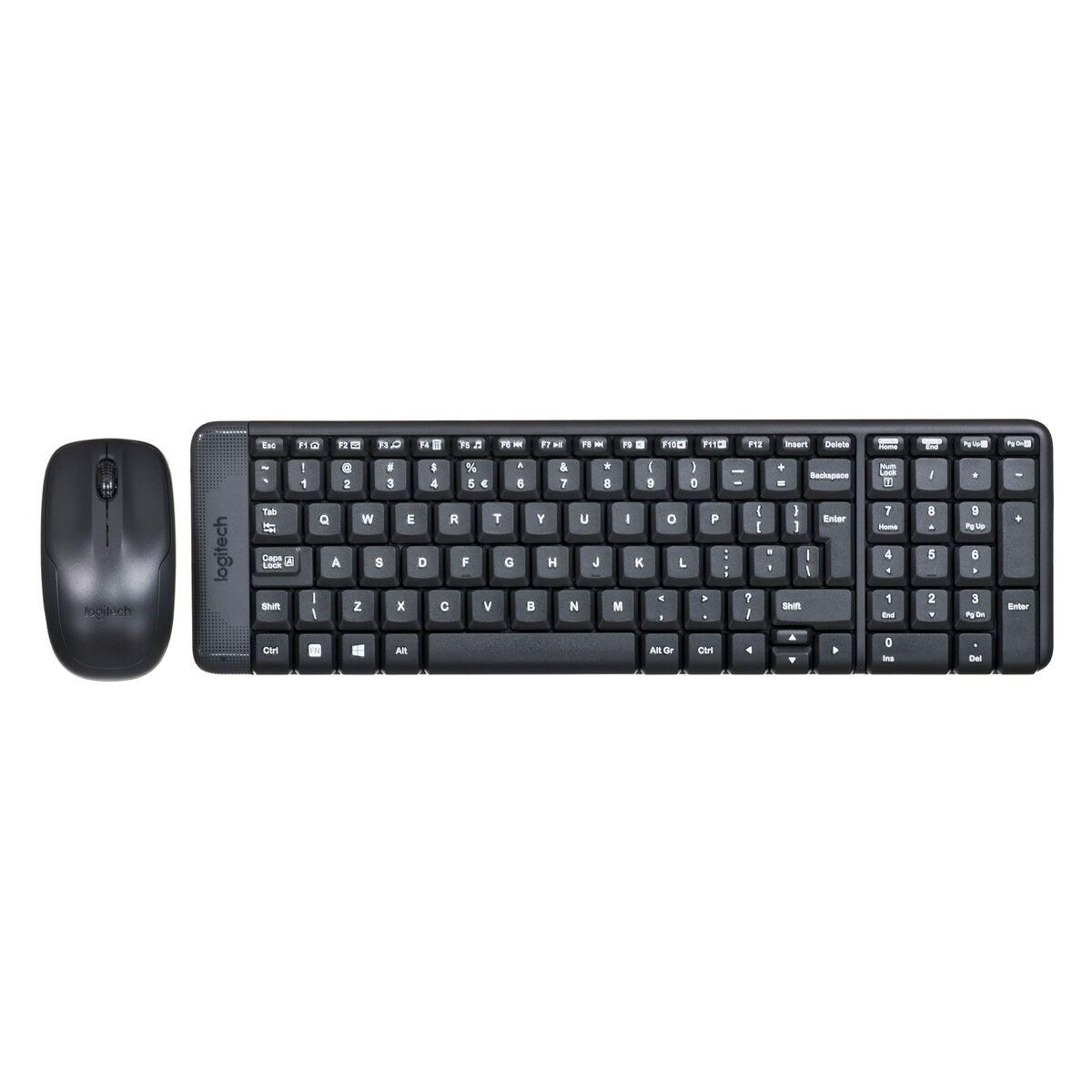 Tastatur og mus Logitech Wireless Combo MK220 Sort QWERTY Qwerty US